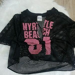 Vintage football player costume top mesh sexy